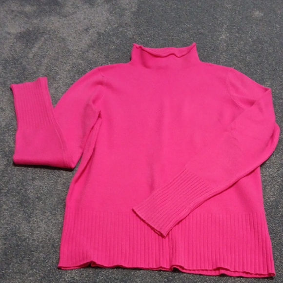 French Connection Vibrant Pink Cowl Neck Sweater - Picture 1 of 6